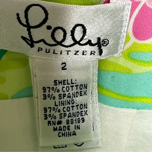 Lilly Pulitzer Palm Green In Windchime Print Size 2 - Picture 5 of 5